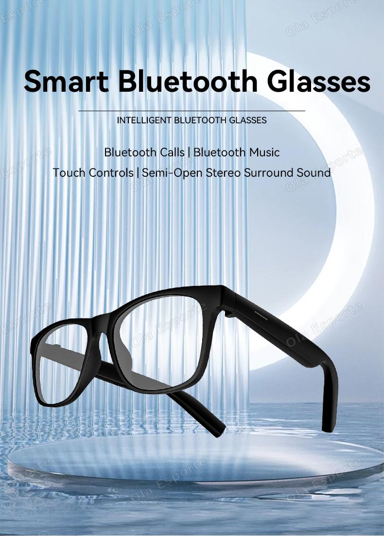 2026 Smart Glasses AI Voice Intelligent Bluetooth Call Music Playback Glasses Touch Headset UV Protection Sunglasses Man Women - gallery