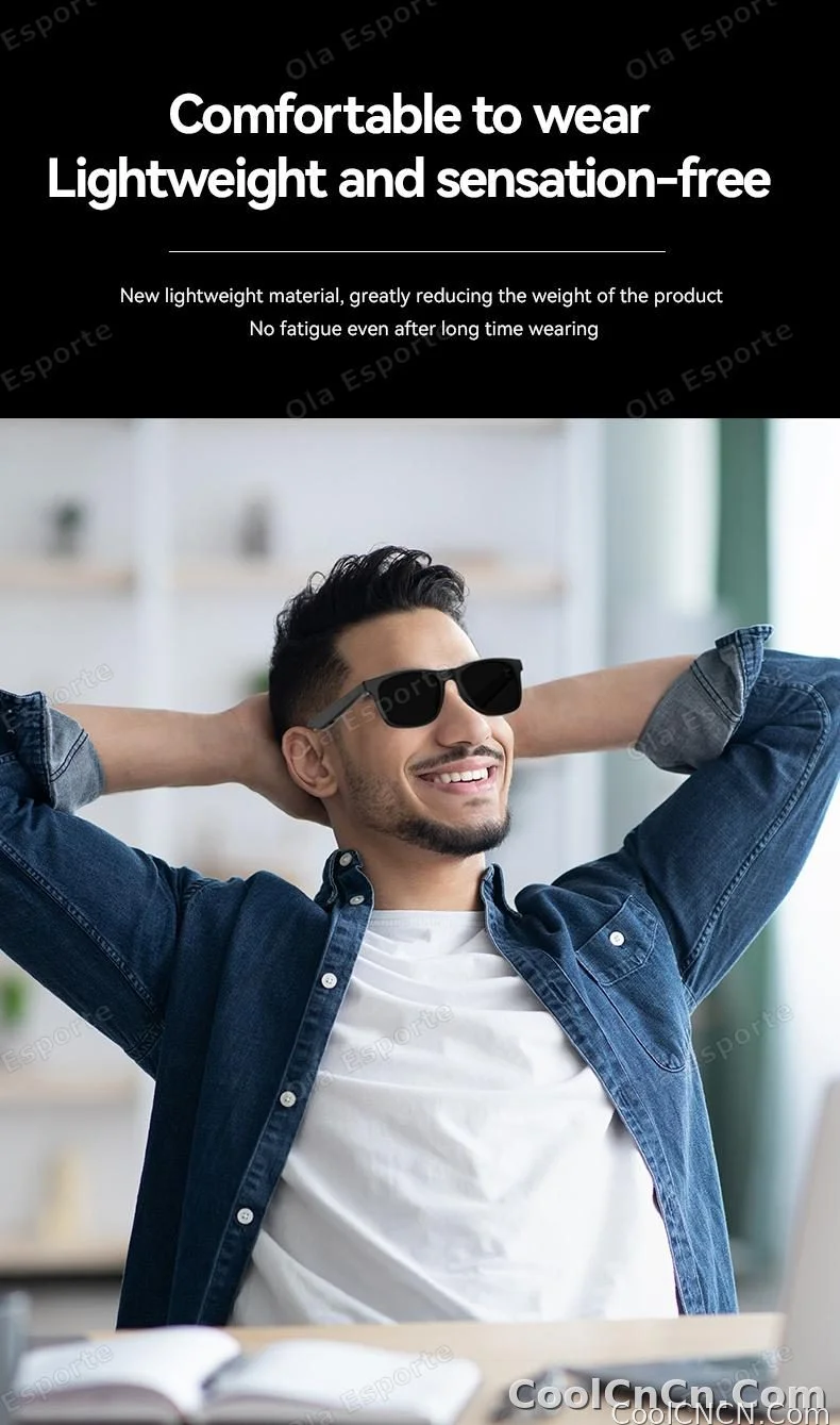 2026 Smart Glasses AI Voice Intelligent Bluetooth Call Music Playback Glasses Touch Headset UV Protection Sunglasses Man Women - detail