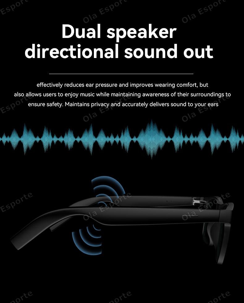 2026 Smart Glasses AI Voice Intelligent Bluetooth Call Music Playback Glasses Touch Headset UV Protection Sunglasses Man Women - gallery