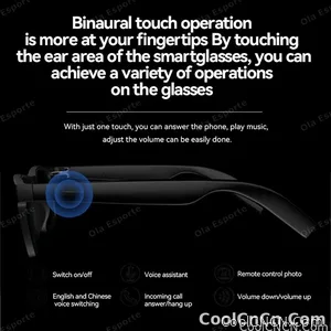 2026 Smart Glasses AI Voice Intelligent Bluetooth Call Music Playback Glasses Touch Headset UV Protection Sunglasses Man Women - view 7