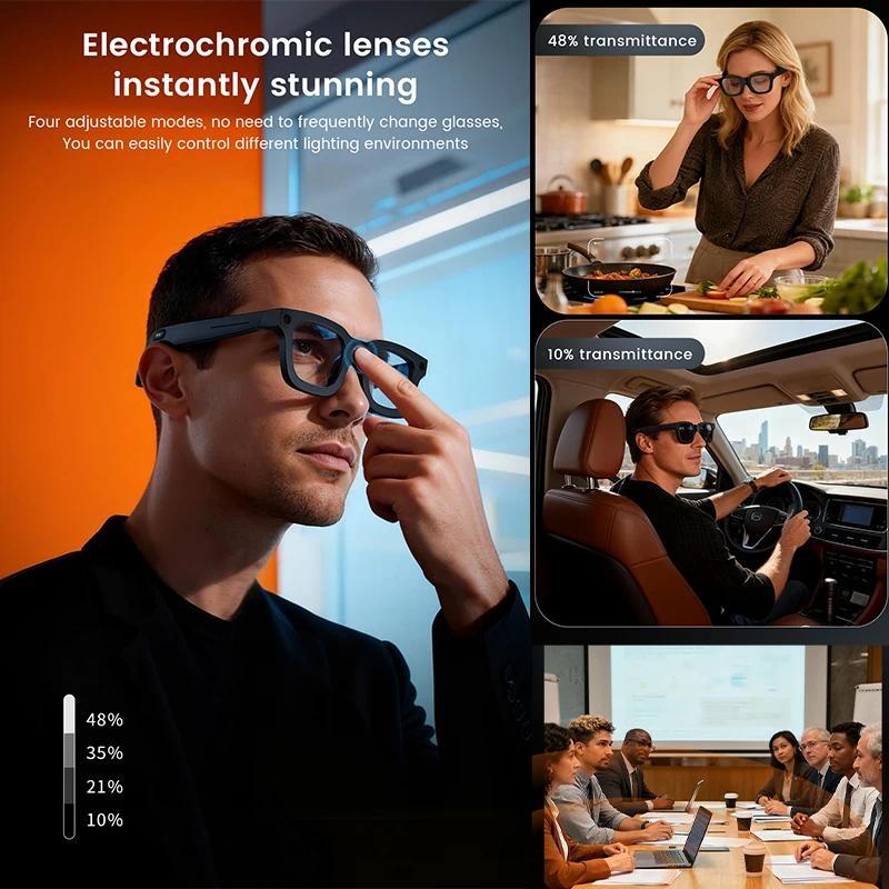 2026 New AI SmartGlasses 800W Camera Touch-sensitive AI Translation 320mah AI Photo Recognition 32 GB Storage Smart Sunglasses - gallery