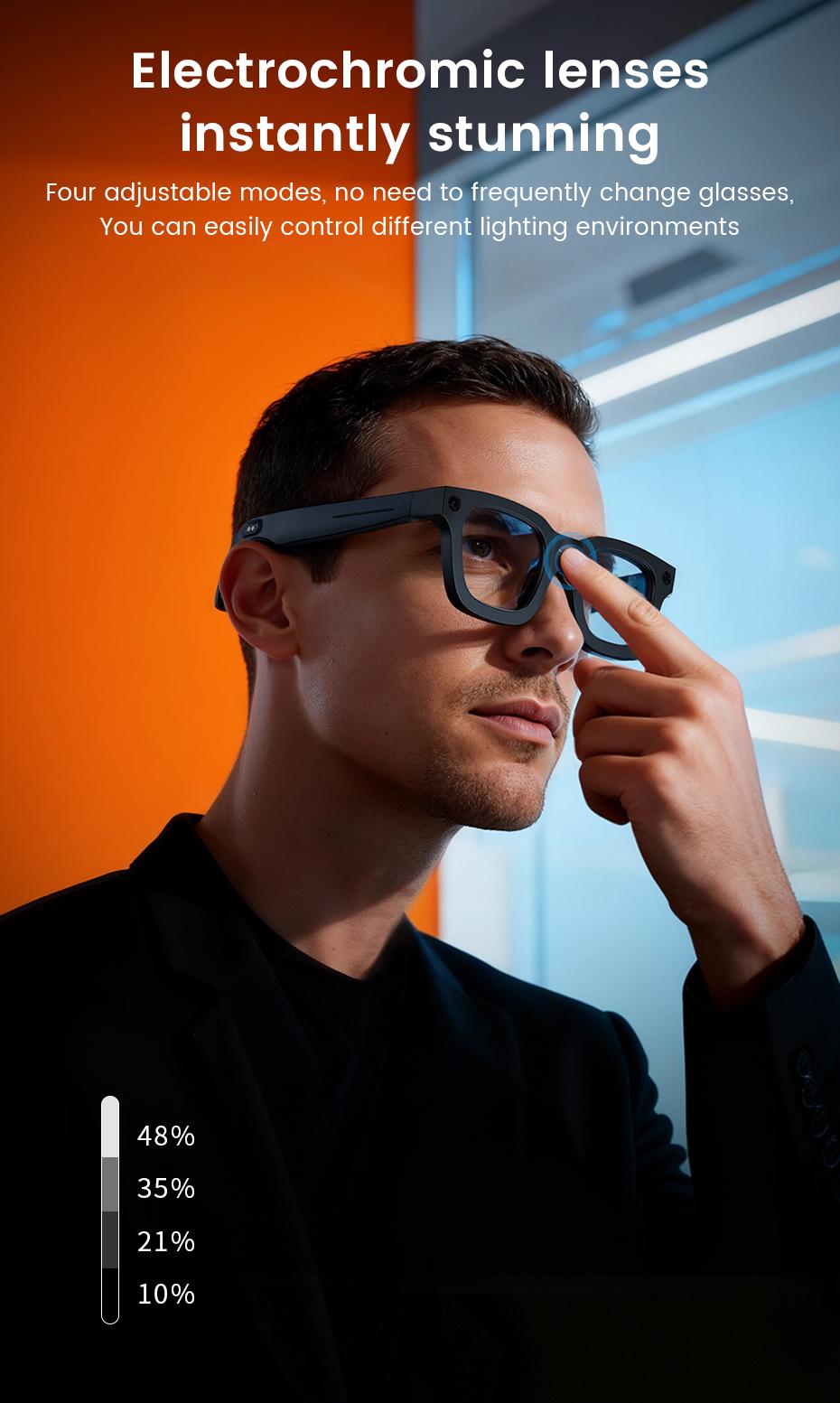2026 New AI SmartGlasses 800W Camera Touch-sensitive AI Translation 320mah AI Photo Recognition 32 GB Storage Smart Sunglasses - gallery