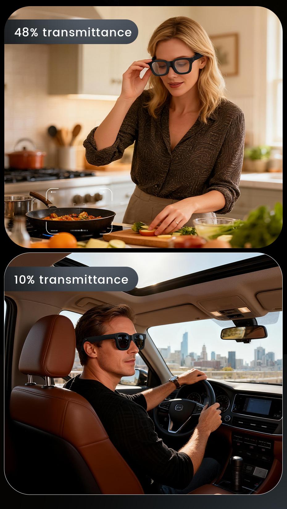 2026 New AI SmartGlasses 800W Camera Touch-sensitive AI Translation 320mah AI Photo Recognition 32 GB Storage Smart Sunglasses - gallery