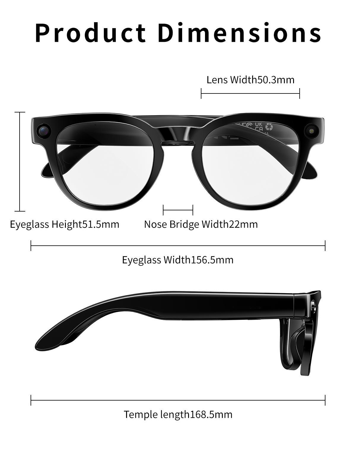 AI Smart Glasses 8MP HD Camera Video Recording AI Translation Voice Assistant TR90 Ultralight Bluetooth Call Music Smart Eyewear - gallery