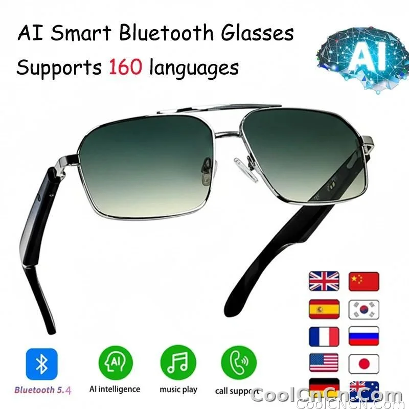 Smart Glasses Real Time Translation Wireless Bluetooth Touch Call Sports For Men Music Smart Glasses With Translator