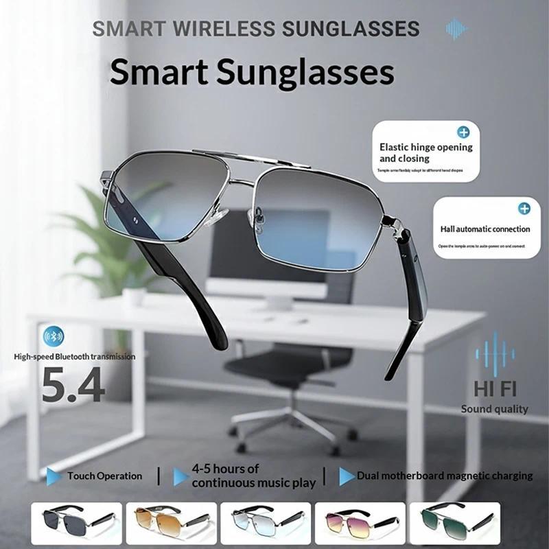 Smart Glasses Real Time Translation Wireless Bluetooth Touch Call Sports For Men Music Smart Glasses With Translator - gallery