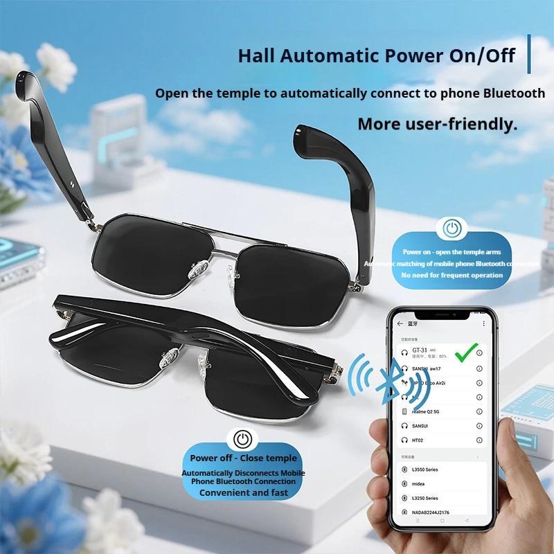 Smart Glasses Real Time Translation Wireless Bluetooth Touch Call Sports For Men Music Smart Glasses With Translator - gallery