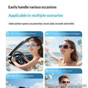 Smart Glasses Real Time Translation Wireless Bluetooth Touch Call Sports For Men Music Smart Glasses With Translator - view 16