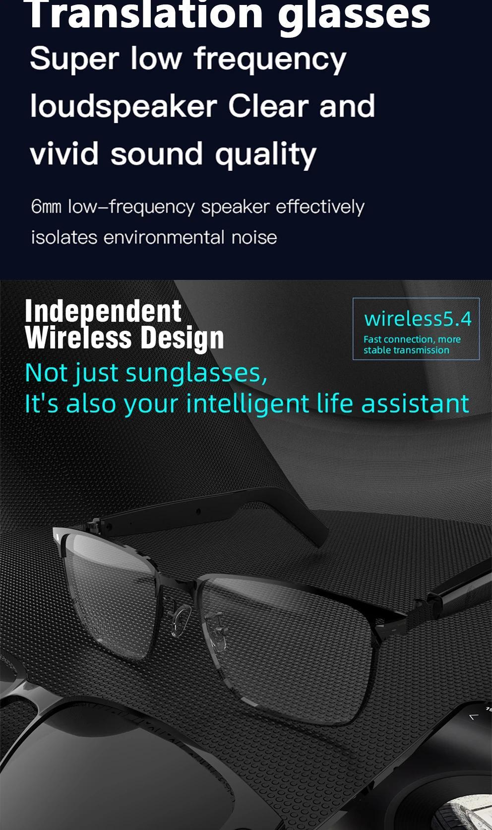 Smart Glasses SG20 Pro AI Intelligent Driver Sunglasses Touch Earphone with 144 Languages Online Translation for Men Women - gallery