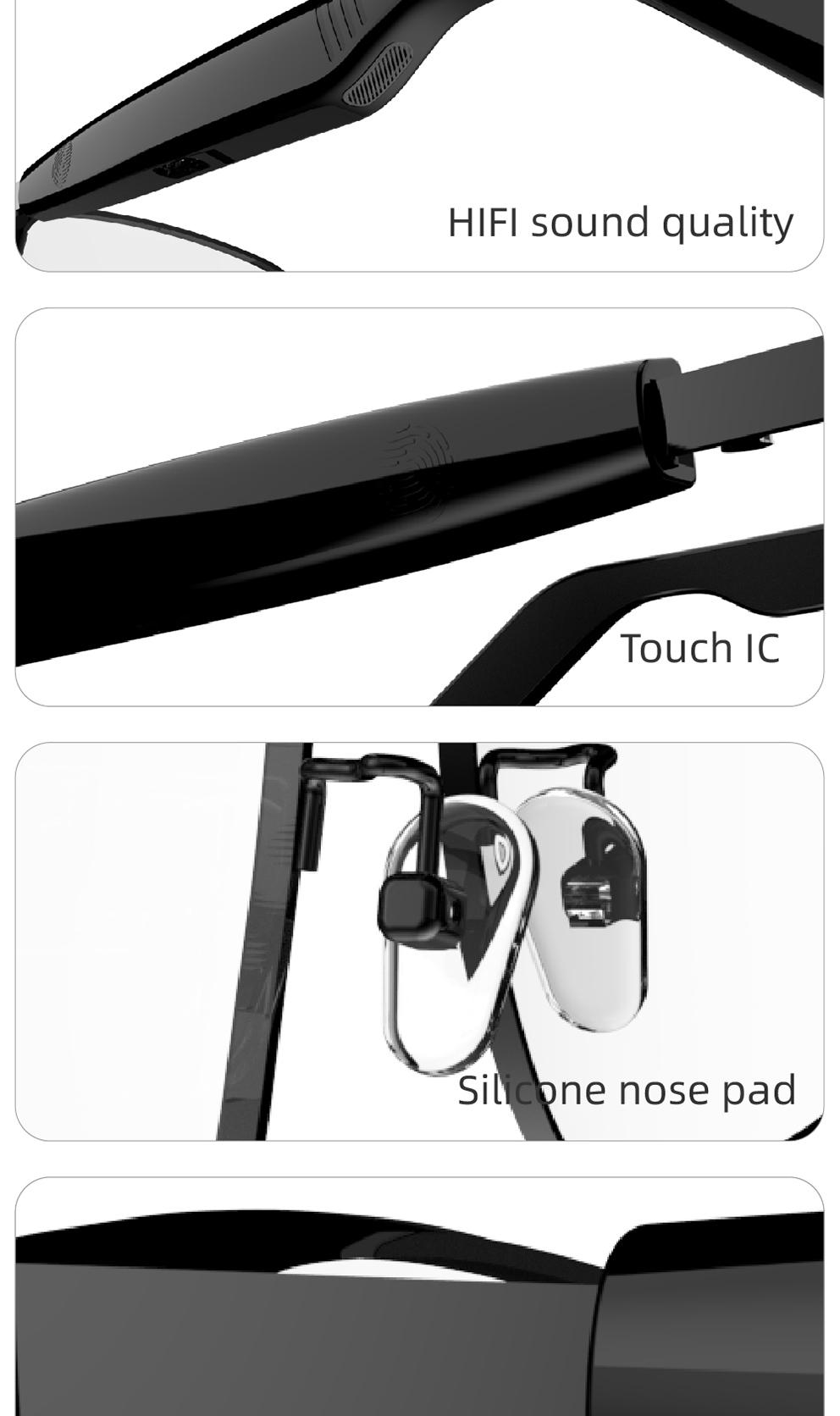 Smart Glasses SG20 Pro AI Intelligent Driver Sunglasses Touch Earphone with 144 Languages Online Translation for Men Women - gallery