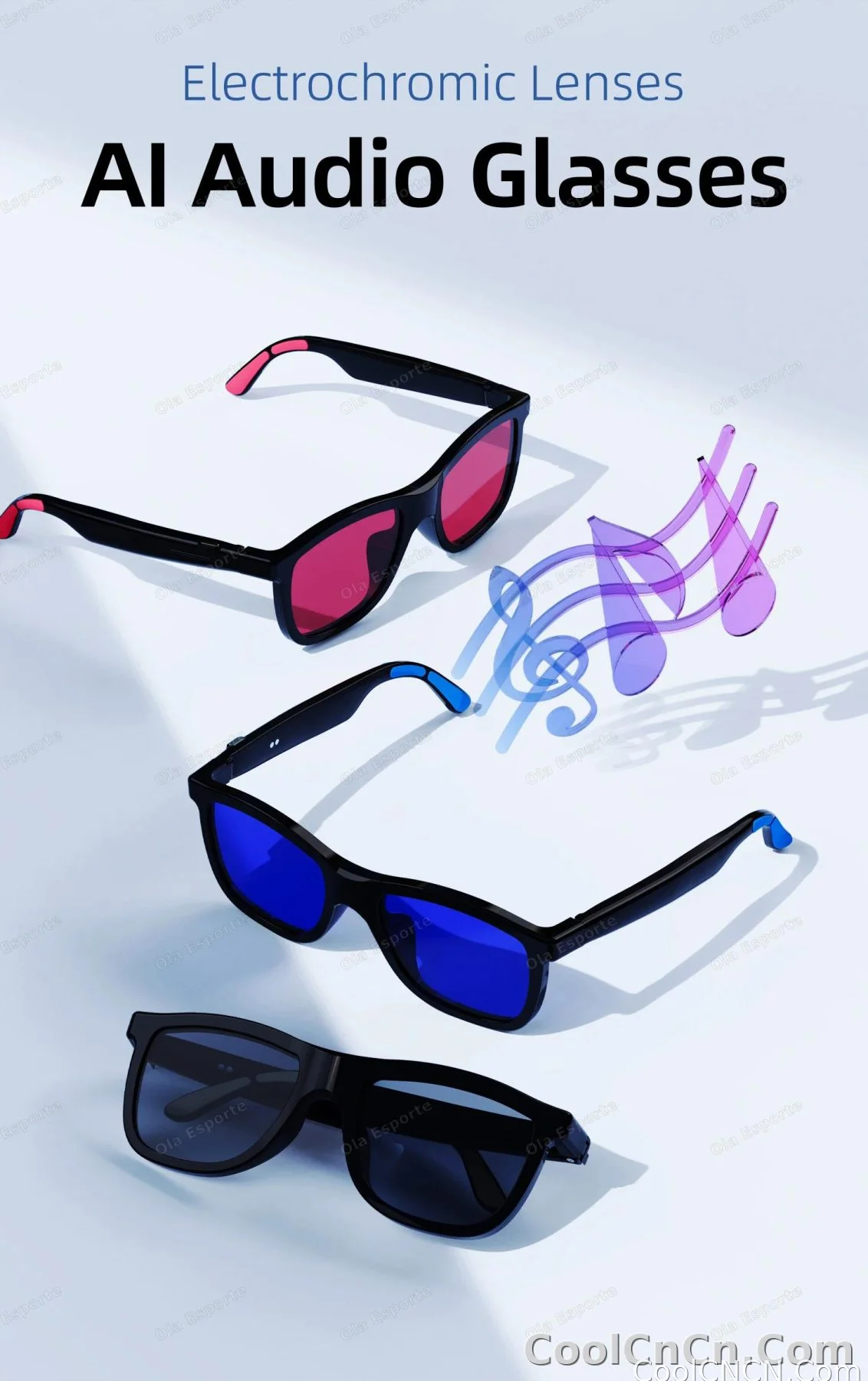 2026 Smart Audio Glasses Touch Control Color Changing Lens Dual Microphone Noise Reduction AI translation Bluetooth Sunglasses - detail