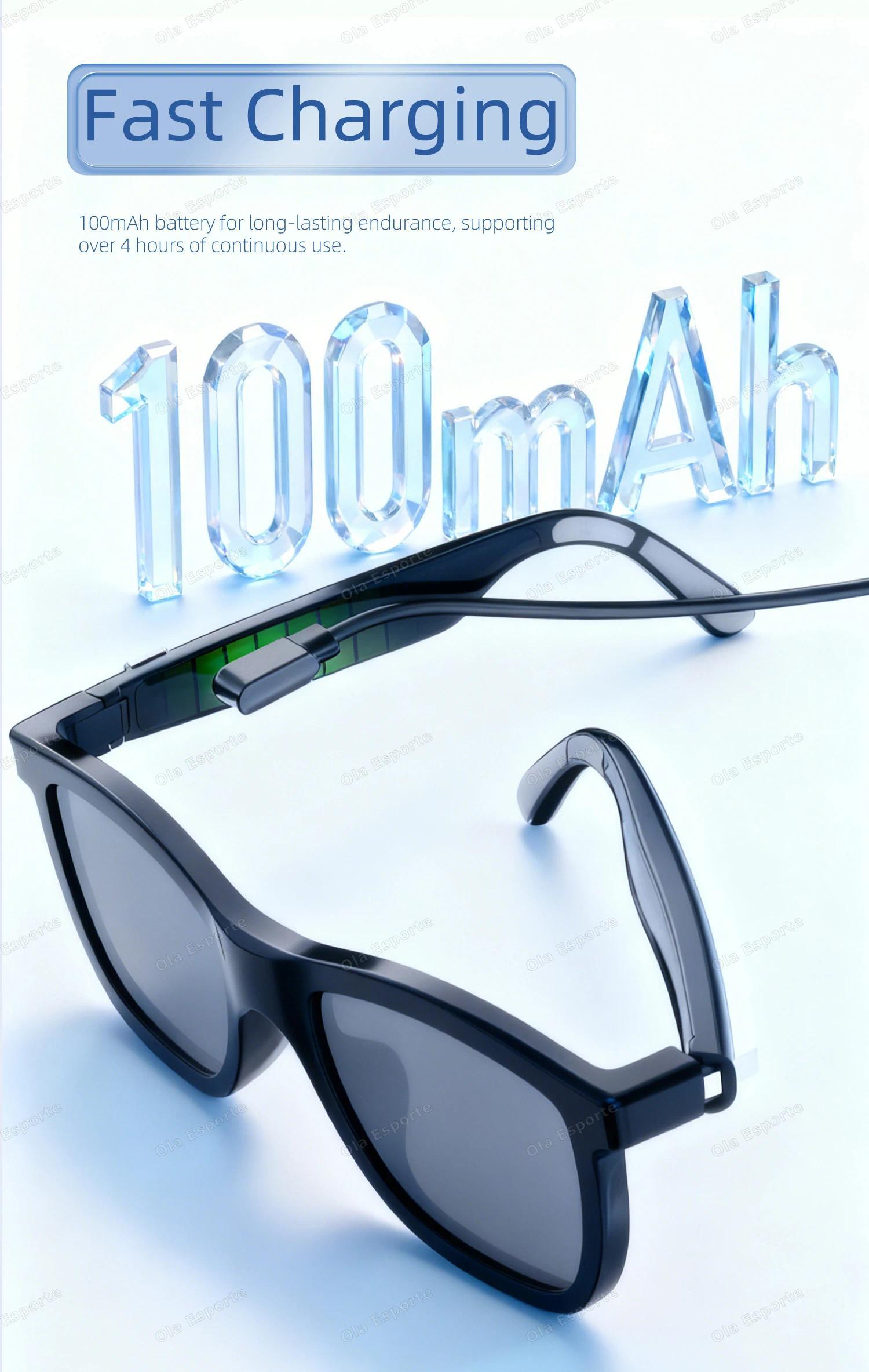 2026 Smart Audio Glasses Touch Control Color Changing Lens Dual Microphone Noise Reduction AI translation Bluetooth Sunglasses - gallery