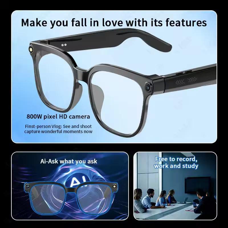 2026 New Smart Glasses Men 4K 8MP HD Camera Video Recording Language Translation ChatGPT WIFI Bluetooth Call Audio Glasses Women - gallery
