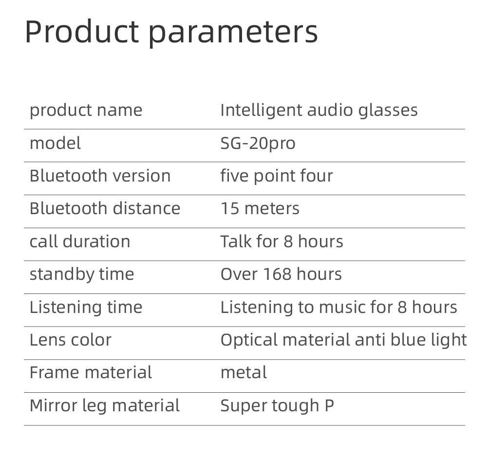 SG-20 Pro TWS 2-in-1 Smart Bluetooth Glasses - Convertible Sunglasses & Clear Lenses, Wireless Audio, Touch Control - gallery