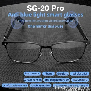 SG-20 Pro TWS 2-in-1 Smart Bluetooth Glasses - Convertible Sunglasses & Clear Lenses, Wireless Audio, Touch Control - view 10