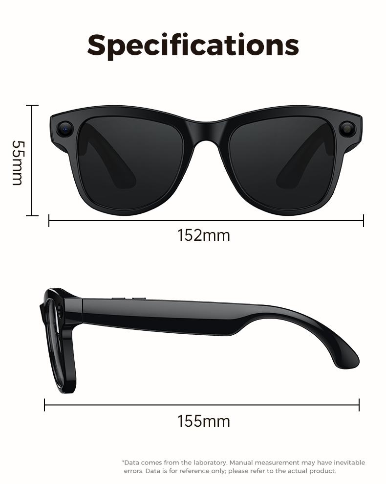 2026 New 3600mAh Battery AI Glasses Men 800W 4k Camera 32G Memory Photos&Video 160+Translation ChatGPT Music Smart Glasses Women - gallery