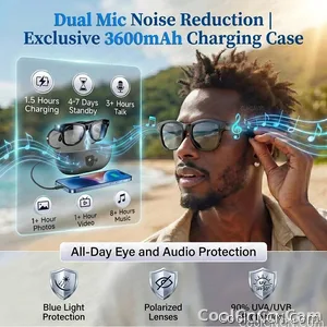 2026 New 3600mAh Battery AI Glasses Men 800W 4k Camera 32G Memory Photos&Video 160+Translation ChatGPT Music Smart Glasses Women - view 3