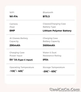2026 New 3600mAh Battery AI Glasses Men 800W 4k Camera 32G Memory Photos&Video 160+Translation ChatGPT Music Smart Glasses Women - view 31