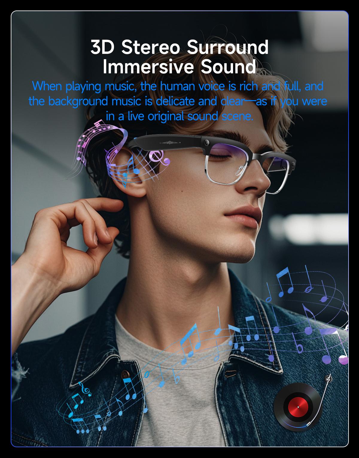 2026 New 800W Pixel Camera Smart AI Glasses Anti-shake Video Record ChatGP WIFI Translation Call Waterproof 32GB Sunglasses Men - gallery