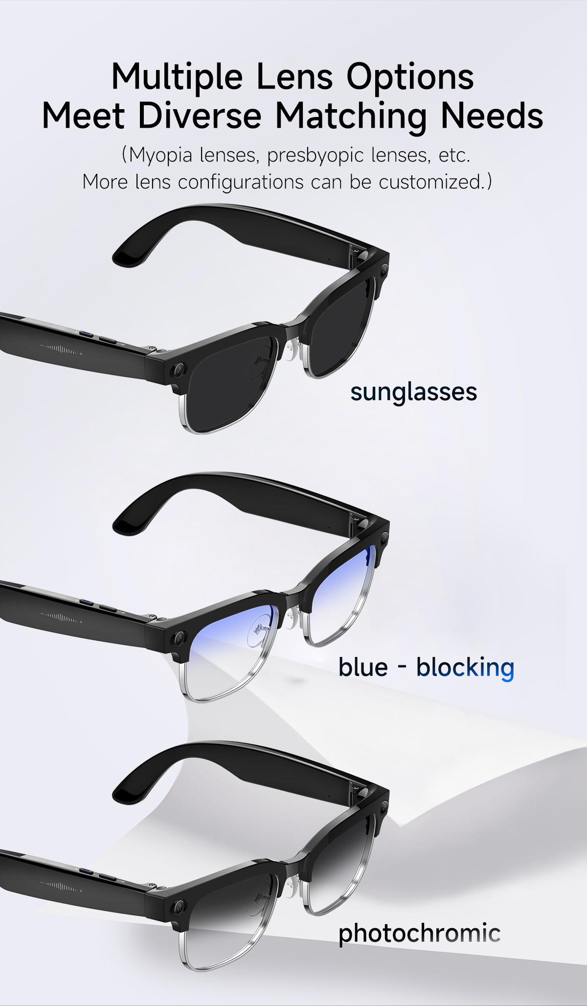 2026 New 800W Pixel Camera Smart AI Glasses Anti-shake Video Record ChatGP WIFI Translation Call Waterproof 32GB Sunglasses Men - gallery