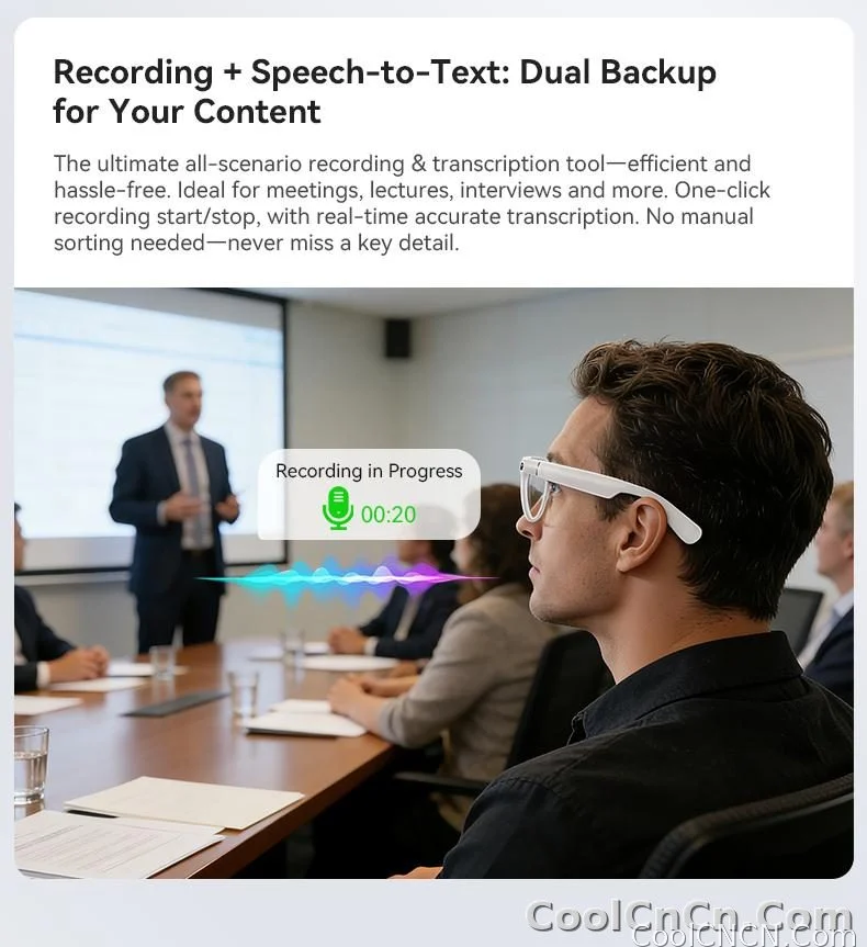 2026 New 6K HD AI Smart Glasses Chat GPT 800MP Camera Bluetooth Call 290mAh Battery 32GB Voice Assistant Control Smart Glasses - detail