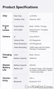 2026 New 6K HD AI Smart Glasses Chat GPT 800MP Camera Bluetooth Call 290mAh Battery 32GB Voice Assistant Control Smart Glasses - view 27