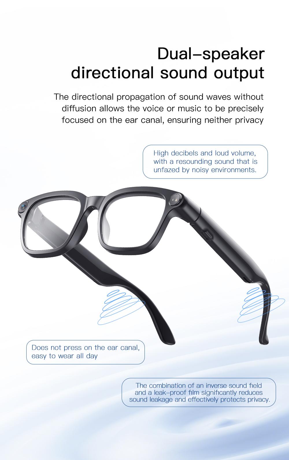 2026 New 800W Pixel Camera 1080P Video Recording Smart Glasses Men AI Voice Assistant Music Player Translation Sports Sunglasses - gallery