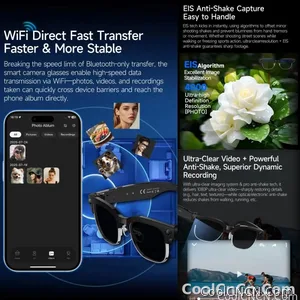 2026 New 8K HD AI Smart Glasses Men with Chat GPT 800MP Camera Bluetooth Call AI Translation Voice Assistant Control Unisex Sung - view 7