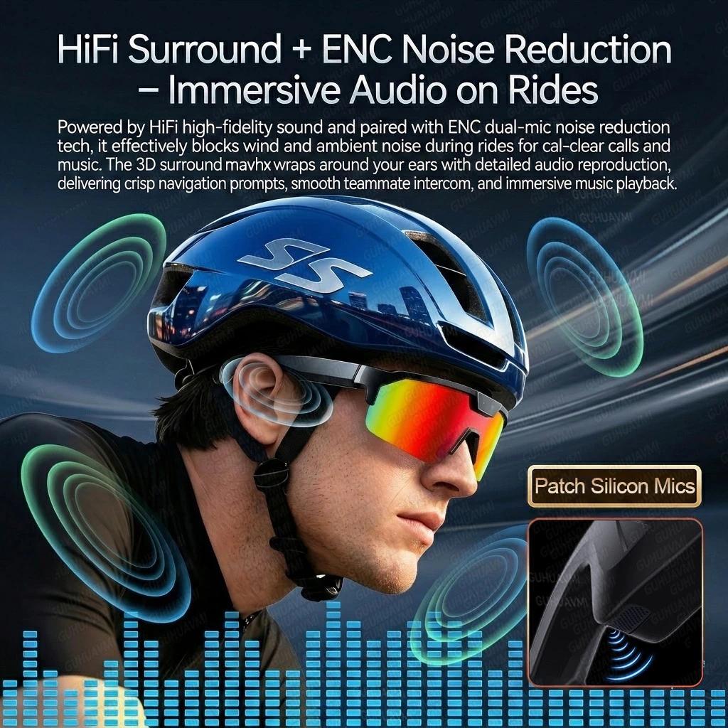 2026 New AI Sport Cycling Smart Glasses 80MP Camera 1200P HD Video Bluetooth 5.3WiFi Open Ear Riding Speaker Real-Time Translate - gallery
