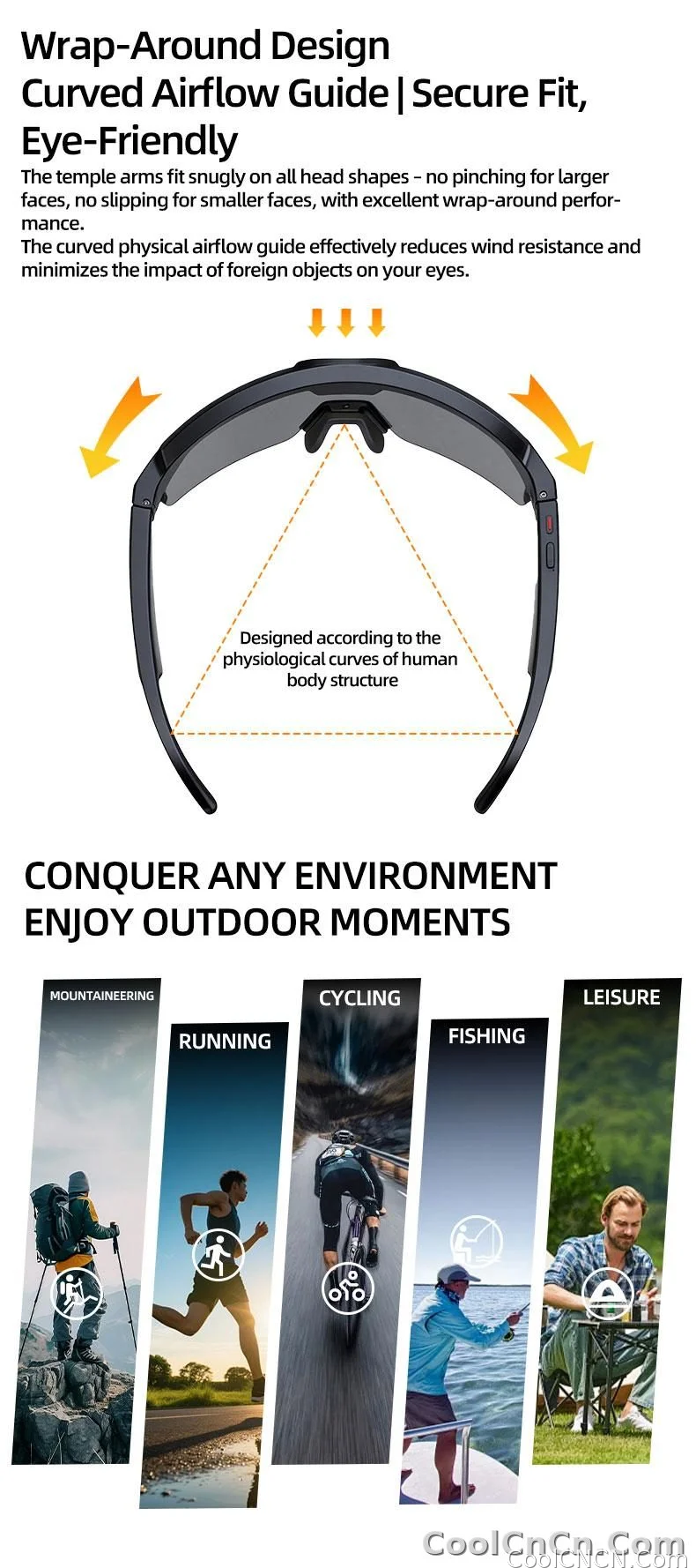 2026 New AI Sport Cycling Smart Glasses 80MP Camera 1200P HD Video Bluetooth 5.3WiFi Open Ear Riding Speaker Real-Time Translate - detail