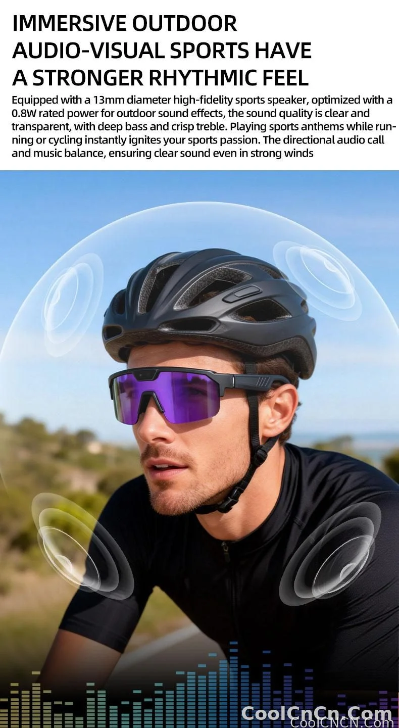 2026 New AI Sport Cycling Smart Glasses 80MP Camera 1200P HD Video Bluetooth 5.3WiFi Open Ear Riding Speaker Real-Time Translate - detail