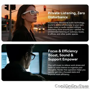 AI Smart Audio image Glasses, 3600mAh Charging Case, Hands-Free Call, Open-Ear Headphones, for Driving, Running, Daily Use - view 21