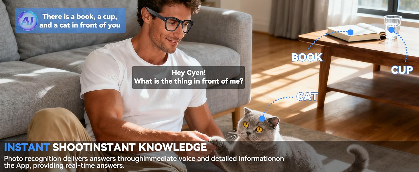 AI Smart Glasses 8MP HD Camera Sunglasses Audio AI Voice Assistant Real-Time Translation Vlog Eyeglasses for Daily Work Travel - gallery