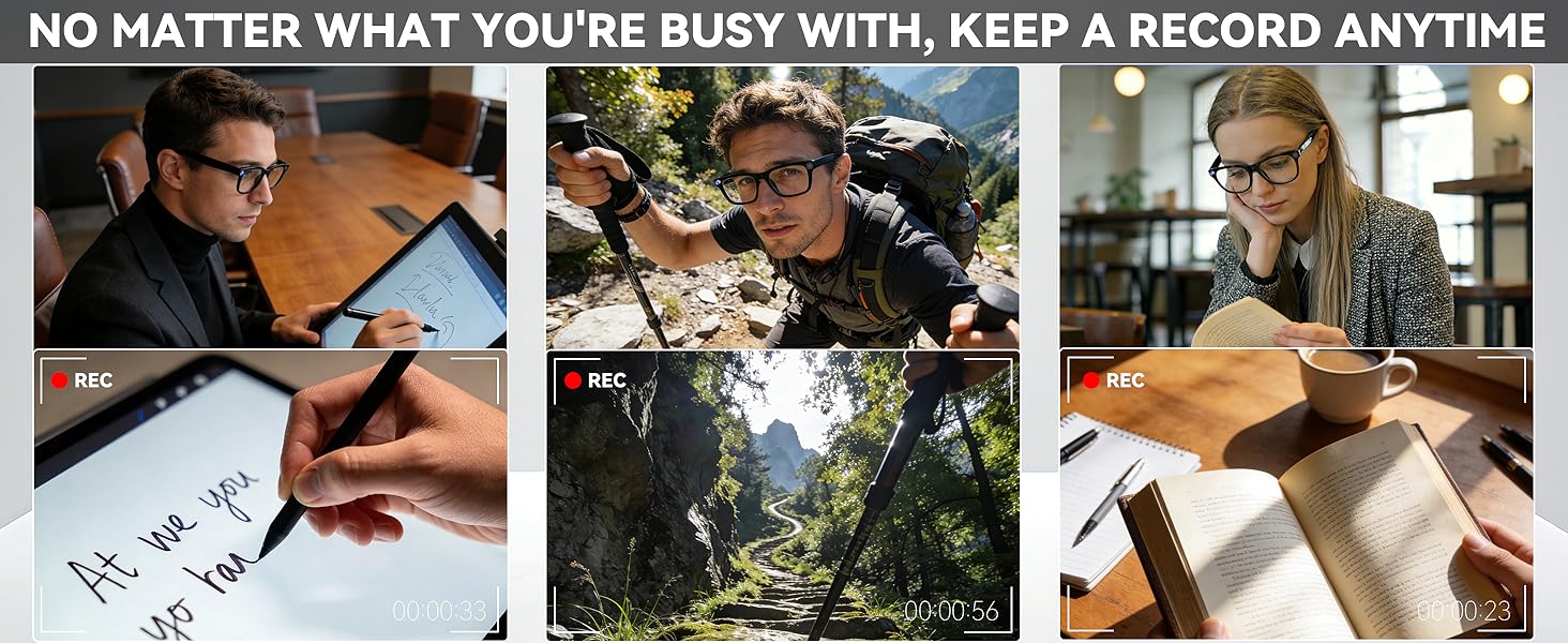 AI Smart Glasses 8MP HD Camera Sunglasses Audio AI Voice Assistant Real-Time Translation Vlog Eyeglasses for Daily Work Travel - gallery