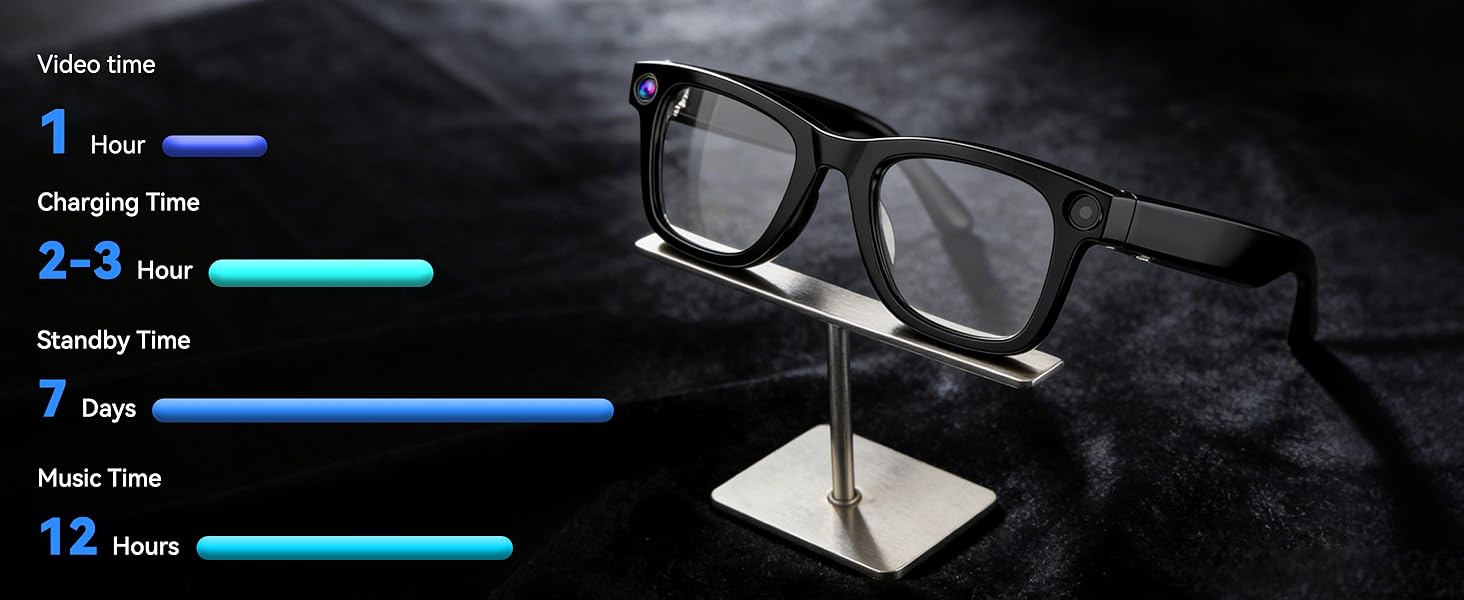 AI Smart Glasses 8MP HD Camera Sunglasses Audio AI Voice Assistant Real-Time Translation Vlog Eyeglasses for Daily Work Travel - gallery