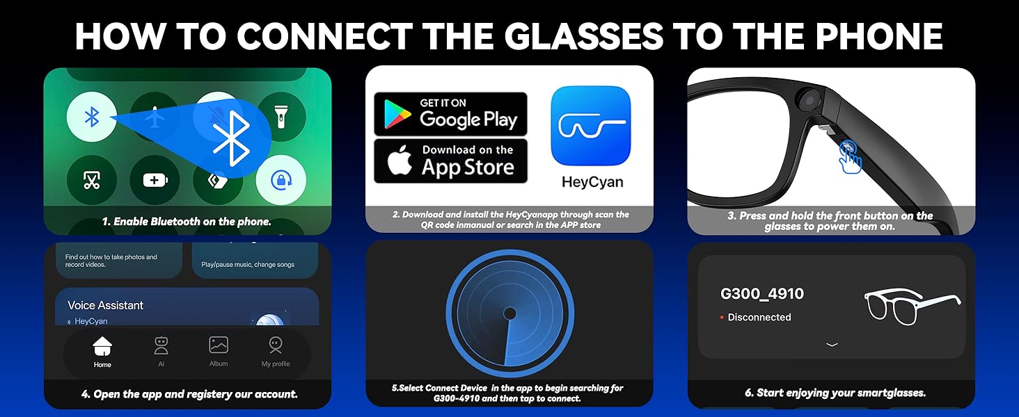 AI Smart Glasses 8MP HD Camera Sunglasses Audio AI Voice Assistant Real-Time Translation Vlog Eyeglasses for Daily Work Travel - gallery