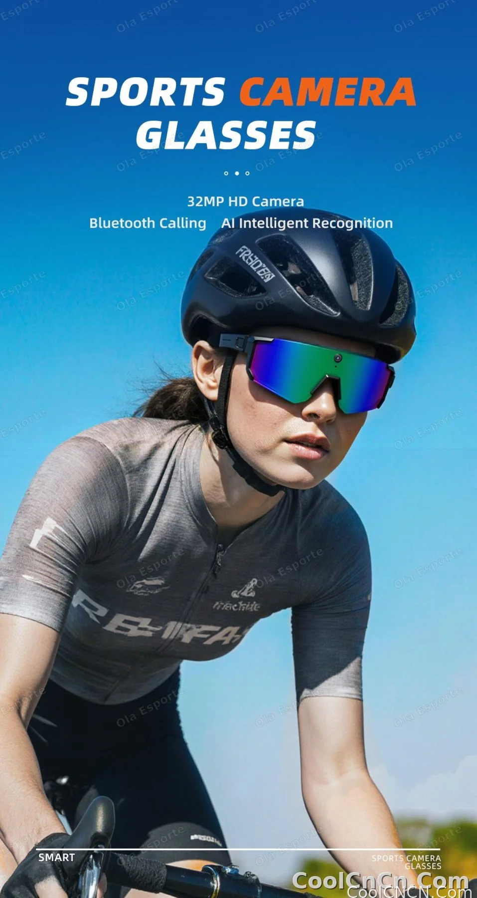 2026 New 4K HD AI Smart Cycling Glasses Men 800MP Camera Goggle BT Call AI Translation Voice Assistant Control Sunglasses Women - detail