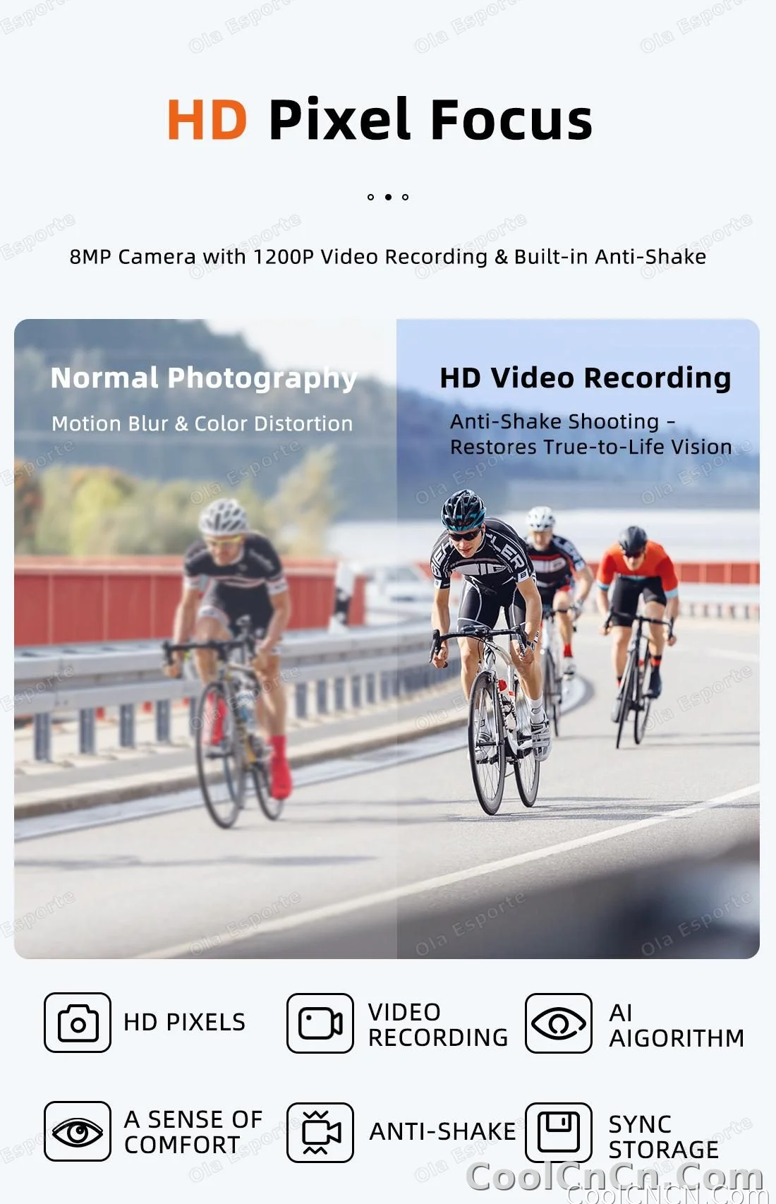 2026 New 4K HD AI Smart Cycling Glasses Men 800MP Camera Goggle BT Call AI Translation Voice Assistant Control Sunglasses Women - detail