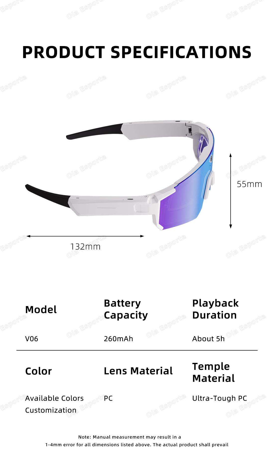 2026 New 4K HD AI Smart Cycling Glasses Men 800MP Camera Goggle BT Call AI Translation Voice Assistant Control Sunglasses Women - gallery