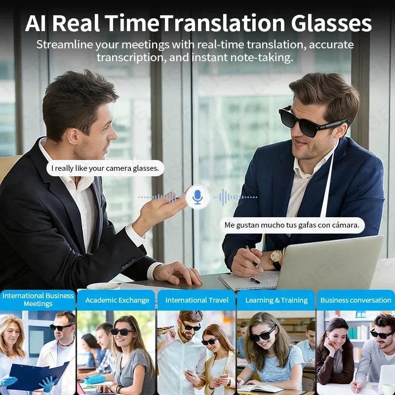 2026 New AI Smart Sunglasses 8MP HD Camera Glasses 1080P Video Recording Translation Call Waterproof Bluetooth Eyewear Men Women - gallery