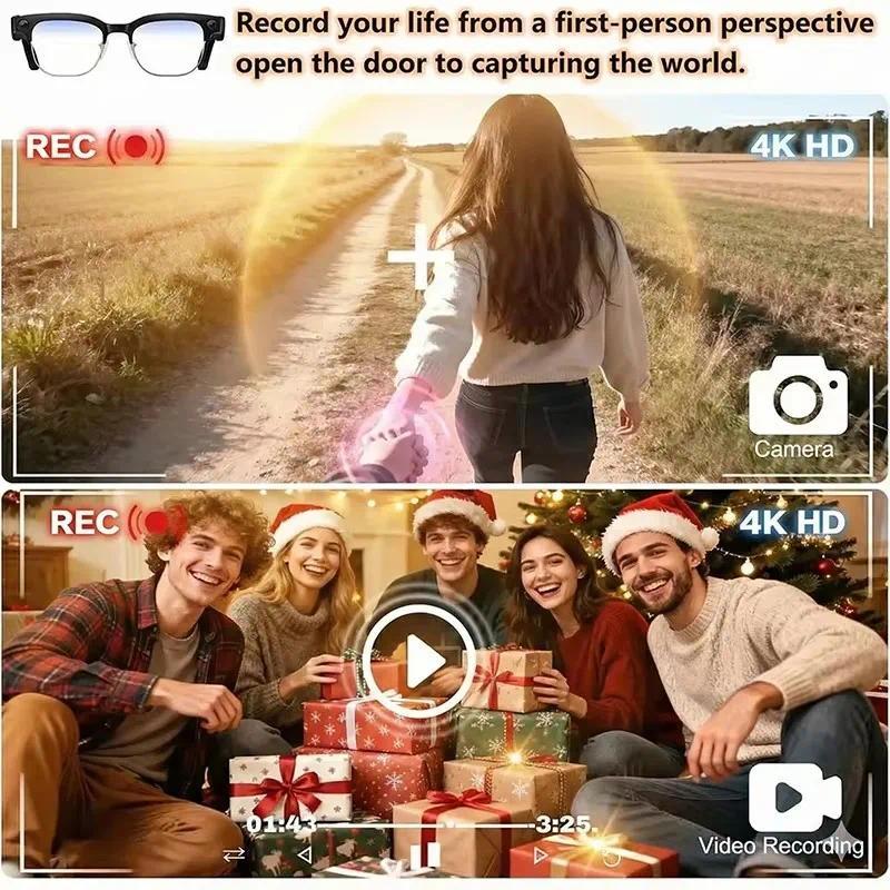 AI Smart Glasses Translation 800W Pixel Camera Video Music Player Call Business 8K Sunglasses Glasses Men For Travel Work 2026 - gallery
