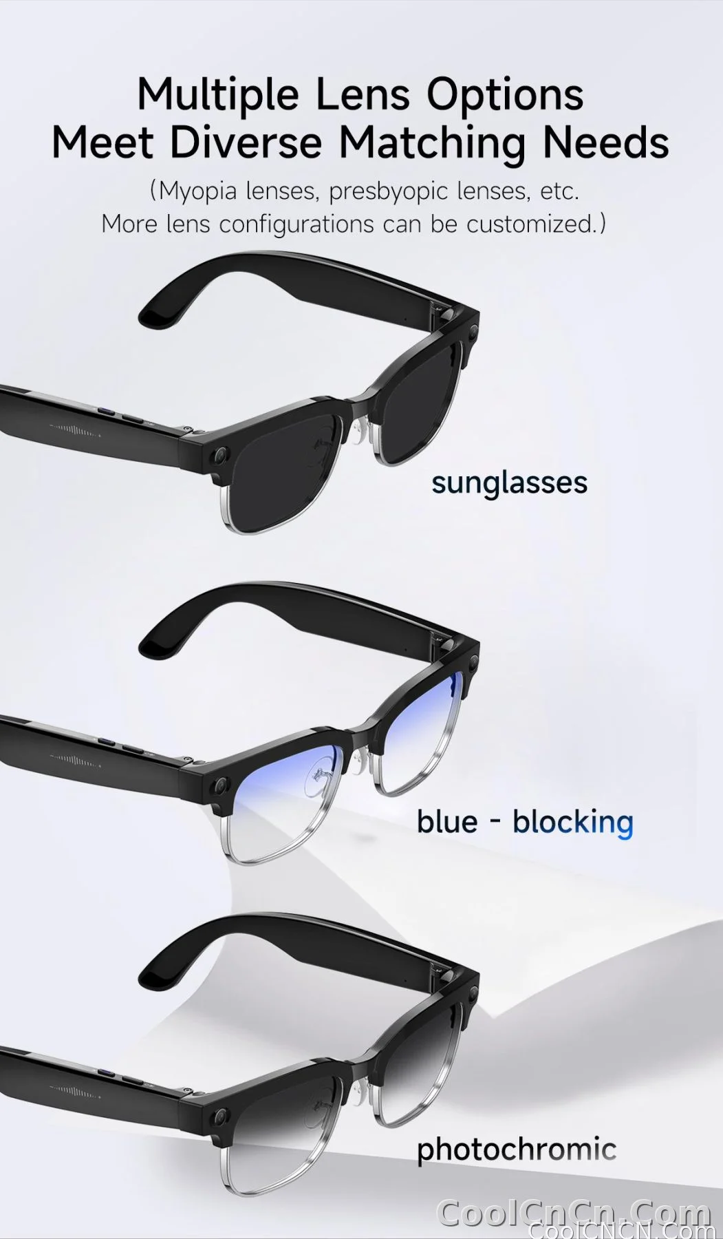 AI Smart Glasses Translation 800W Pixel Camera Video Music Player Call Business 8K Sunglasses Glasses Men For Travel Work 2026 - detail