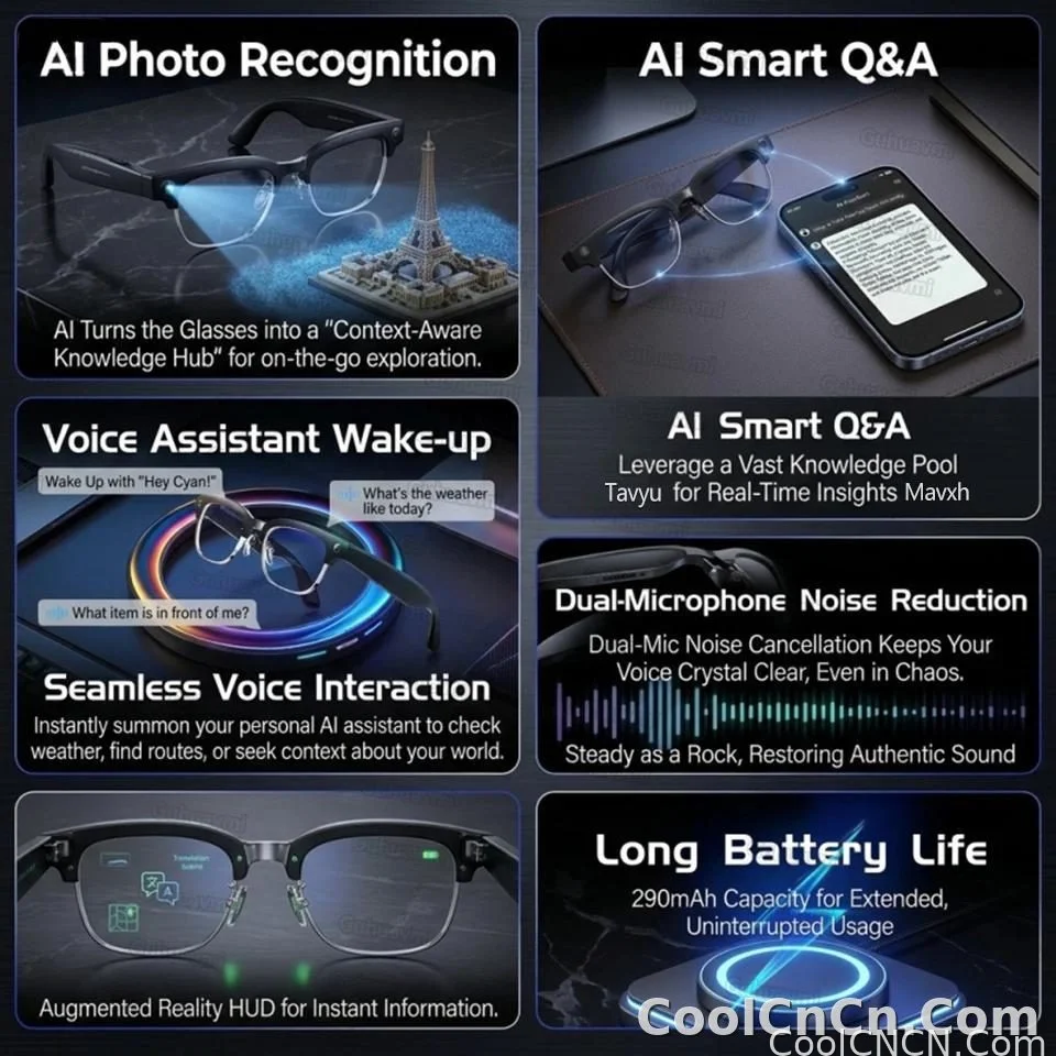 4K 800W HD Camera AI Smart Glasses 2026 ChatGPT Record Video Languages Translation Music Player Sunglasses Glasses With Camera - detail