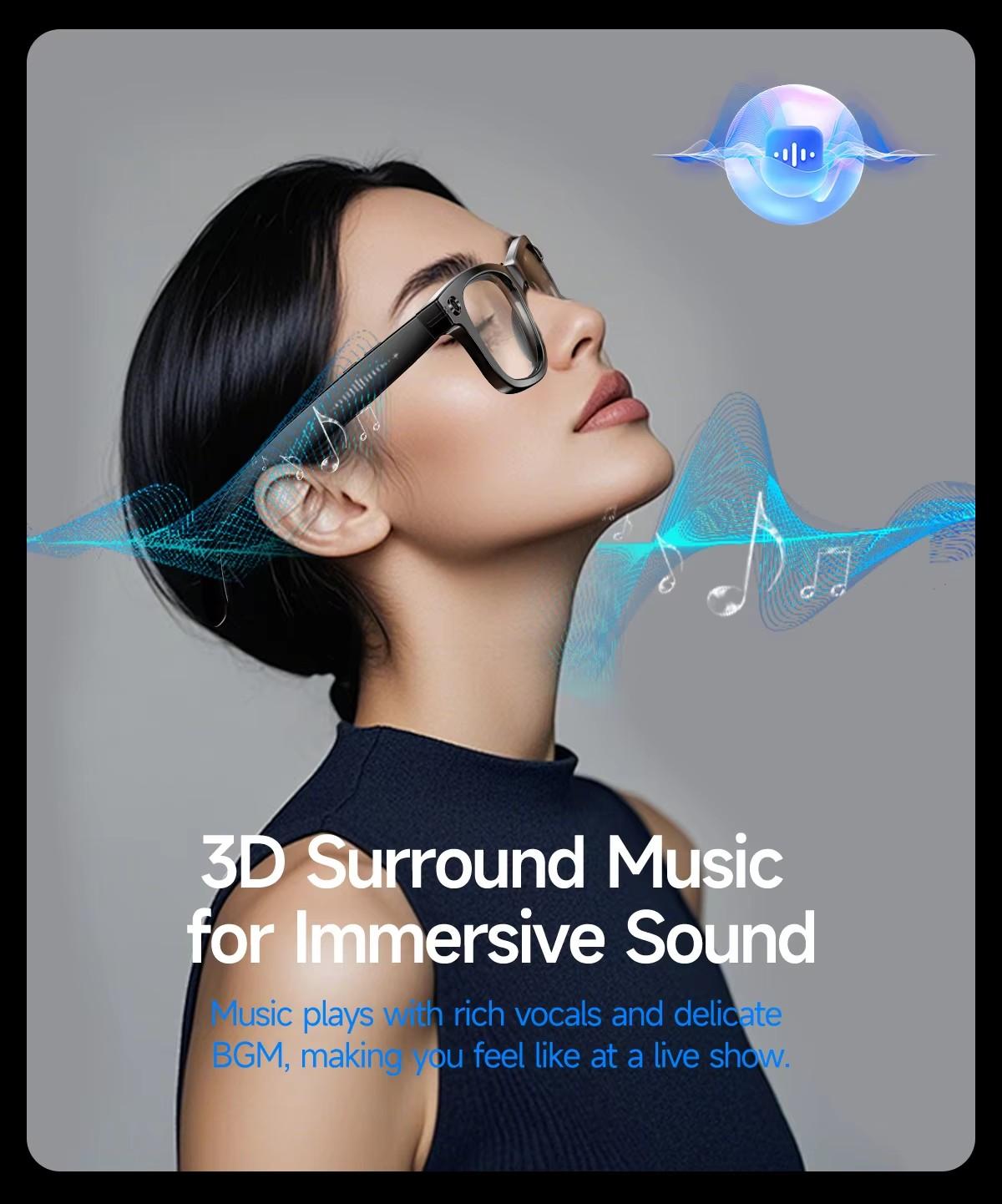 W610 AI Smart Glasses with Video Camera 800W Outdoor Sunglasses Wi-Fi Transfer BT Calling Audio Record Smart Wearable Headset - gallery