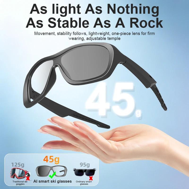 AI Smart Glasses Voice Translation Audio Sunglasses Outdoor UV Protection Ski Goggles Listen to Music Make Calls 2026 New - gallery