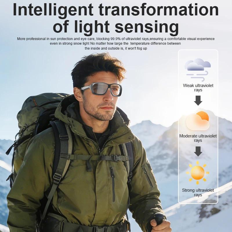 AI Smart Glasses Voice Translation Audio Sunglasses Outdoor UV Protection Ski Goggles Listen to Music Make Calls 2026 New - gallery