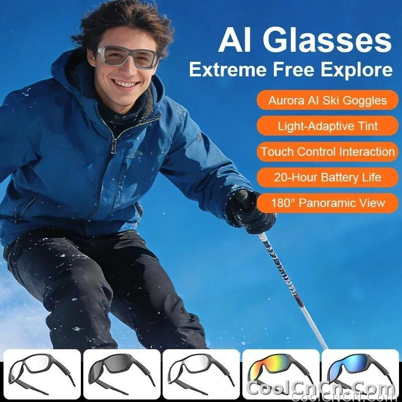 AI Smart Glasses Voice Translation Audio Sunglasses Outdoor UV Protection Ski Goggles Listen to Music Make Calls 2026 New - detail