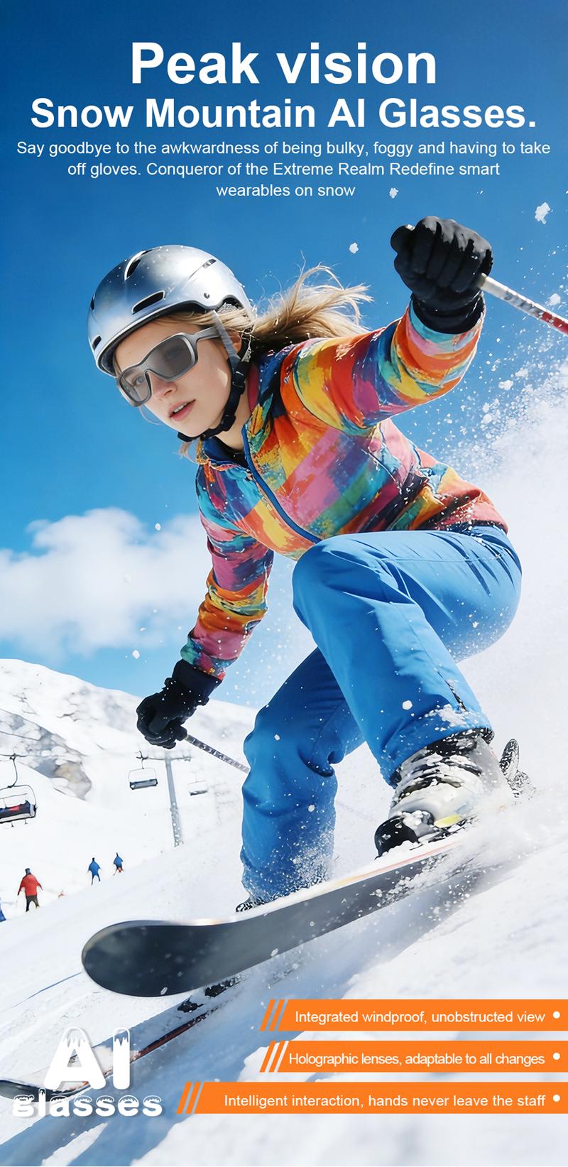 AI Smart Glasses Voice Translation Audio Sunglasses Outdoor UV Protection Ski Goggles Listen to Music Make Calls 2026 New - gallery