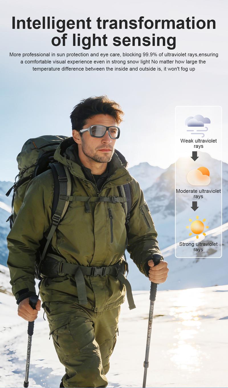 AI Smart Glasses Voice Translation Audio Sunglasses Outdoor UV Protection Ski Goggles Listen to Music Make Calls 2026 New - gallery