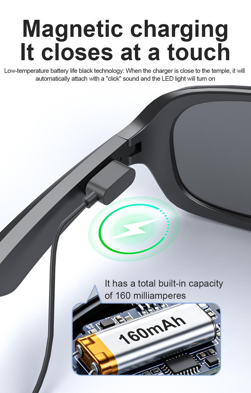 AI Smart Glasses Voice Translation Audio Sunglasses Outdoor UV Protection Ski Goggles Listen to Music Make Calls 2026 New - gallery